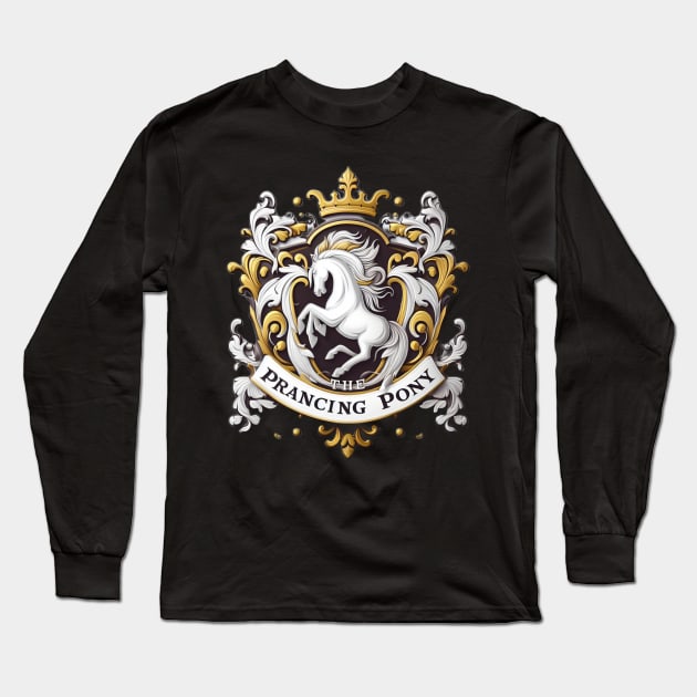 The Prancing Pony - Detailed Inn Plaque - Fantasy Long Sleeve T-Shirt by Fenay-Designs